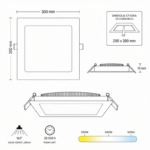 UGRADNI LED PANEL KVADRAT 24W CCT - Slika 3