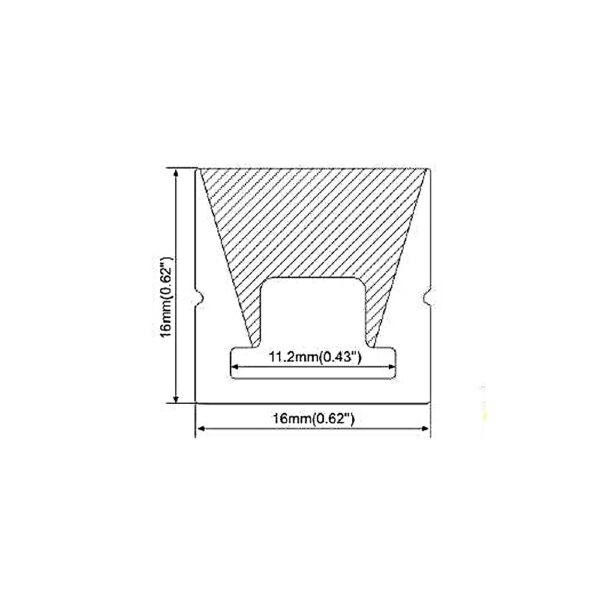 LED PROFIL NADGRADNI SILIKONSKI ALP103