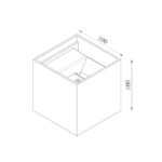 LED SPOLJNA LAMPA A310 ZIDNA 6W 3000K IP54 SIVA - Slika 2