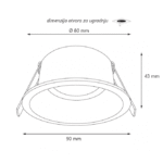 ROZETNA DDL23461 CRNA - Slika 2