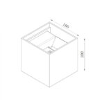 LED SPOLJNA LAMPA A310 ZIDNA 6W 3000K IP54 CRNA - Slika 3