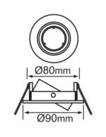 LC339 CRNA GU10 - Slika 2