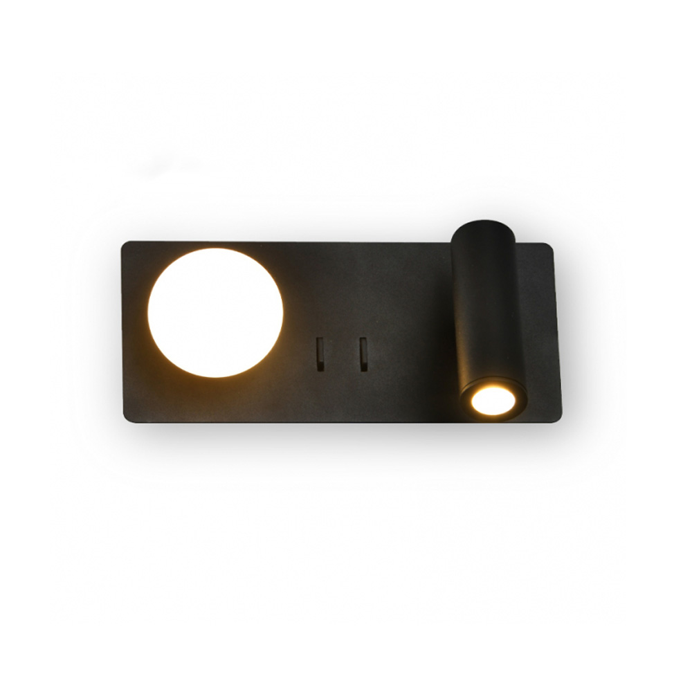vesta-478-zidna-lampa-3w3w-3000k-crna (1) VESTA 478 ZIDNA LAMPA 3W+3W 3000K CRNA - Slika 1