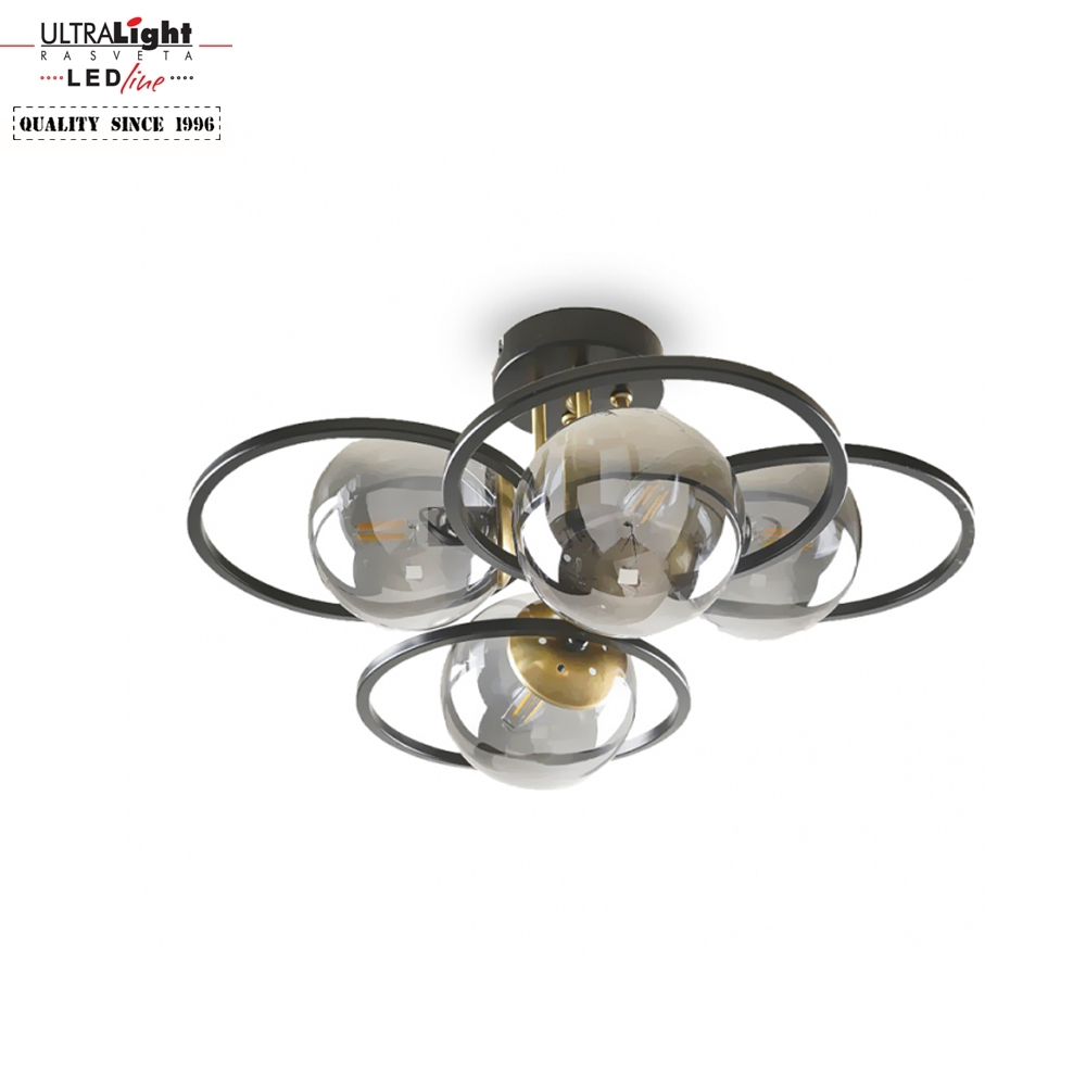 nema-proizvoda (5) NALAN 19064 LUSTER 4*E27 CRNA/HROM - Slika 1