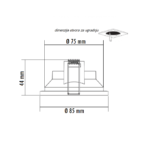ROZETNA 714 CRNA IP44 - Slika 2