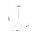 VISILICA BV05-00051 1xE27 CRNA - Slika 3