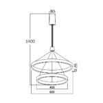 OKRUGLA ZLATNA VISILICA 65W 3U1 BH16-09686 - Slika 3