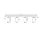 LED SPOT SVETILJKA 4XGU10 BH04-00841 CRNA - Slika 3