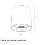 MAGNETIC SLIM SVETILJKA LED26 - YT80 6W 3000K 24° 48V DC CRNA - Slika 2