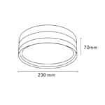 LED PLAFONJERA BLM230CW 18W CCT BELA IP65 - Slika 3