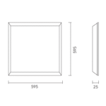 LED PANEL 600X600 36W 4000K CRI>90 UGR<19 - Slika 2