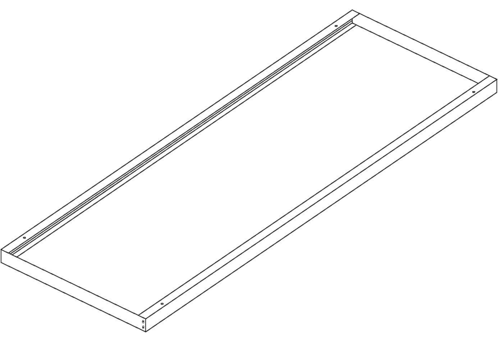 elcom - Ceiling case 68mm 1195x595mm 18028.jpg PLAFONSKI RAM ZA LED PANEL BACK LIGHT 1200X300 - Slika 1