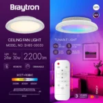 LED PLAFONSKI VENTILATOR 24+30W RGB CCT BH85-00030 - Slika 3